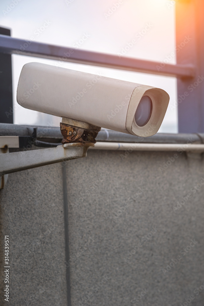 Wireless security camera equipment on the wall Wireless security camera equipment on the wall