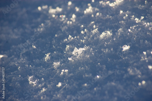 large texture of loose snow