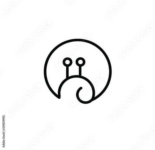Bello logotipo de caracol  empresa