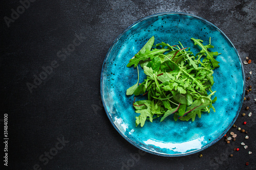 Healthy salad  leaves mix salad  mix micro green  juicy snack . food background  Top imsge 