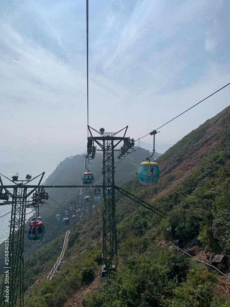 cable car in Vietnam mountains