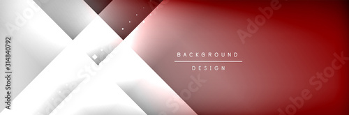 Abstract background - squares and lines composition created with lights and shadows. Technology or business digital template