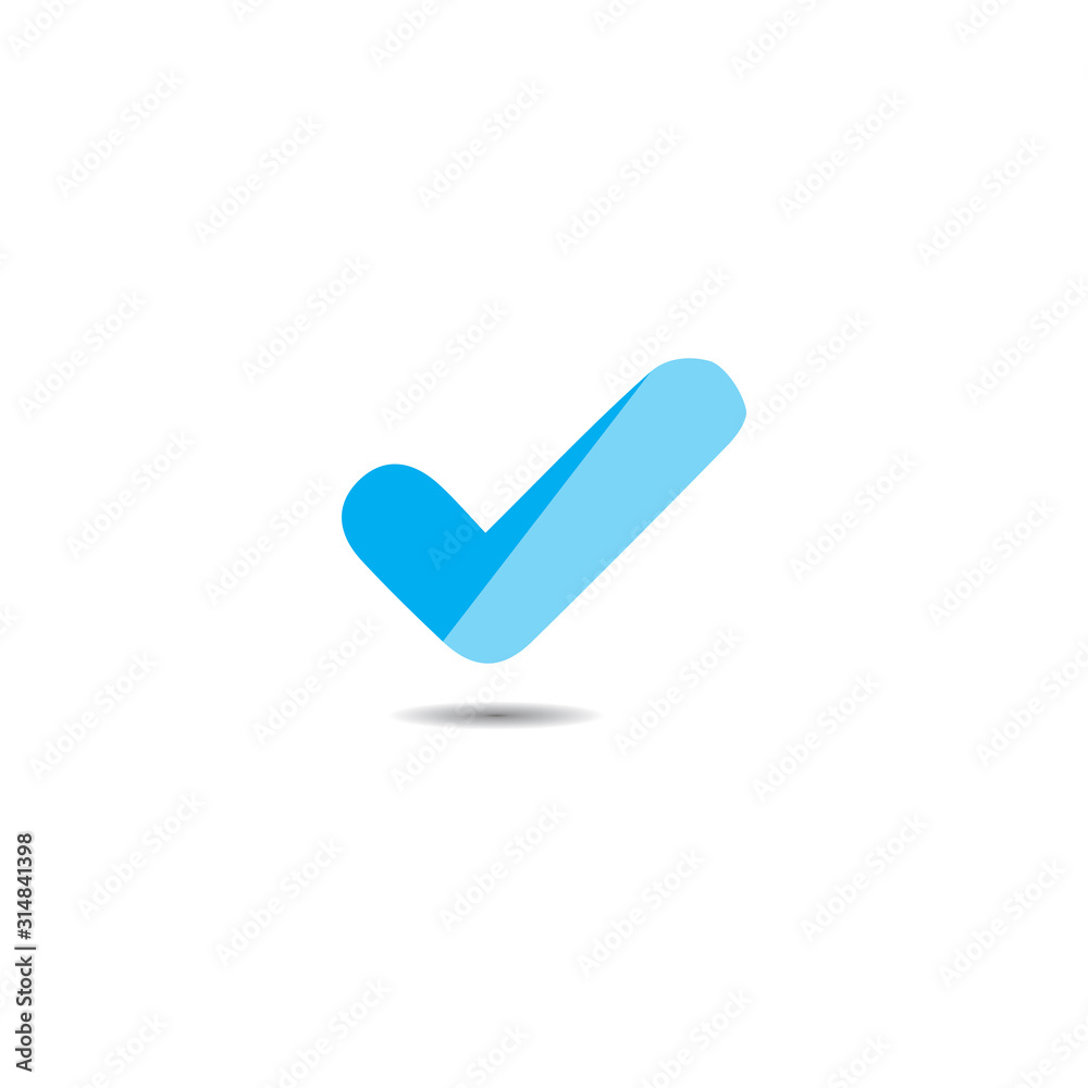 Check mark icon. Tick symbol  vector illustration.
