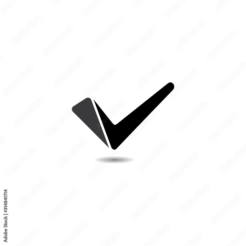 Check mark icon. Tick symbol vector illustration. Check mark icon. Tick symbol vector illustration.