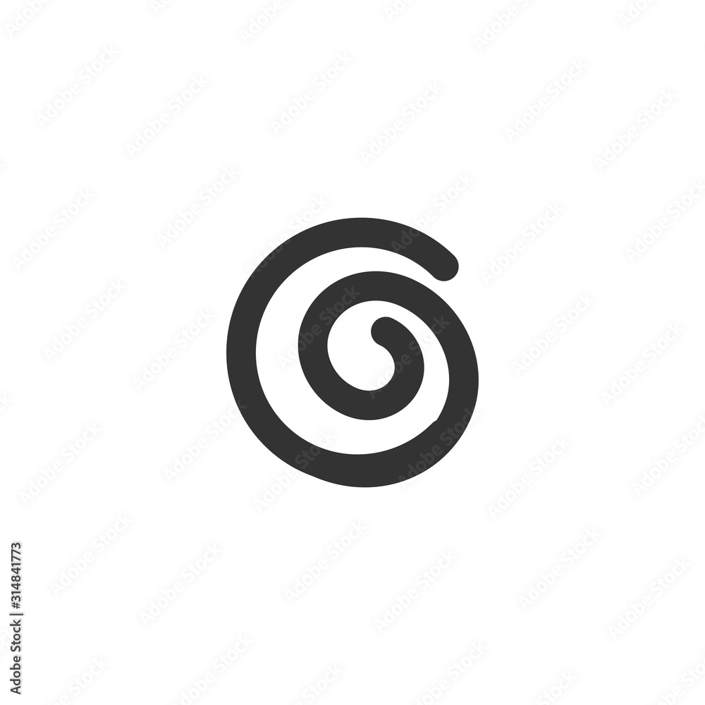 Hypnosis icon. Psychological effect symbol. Logo design element