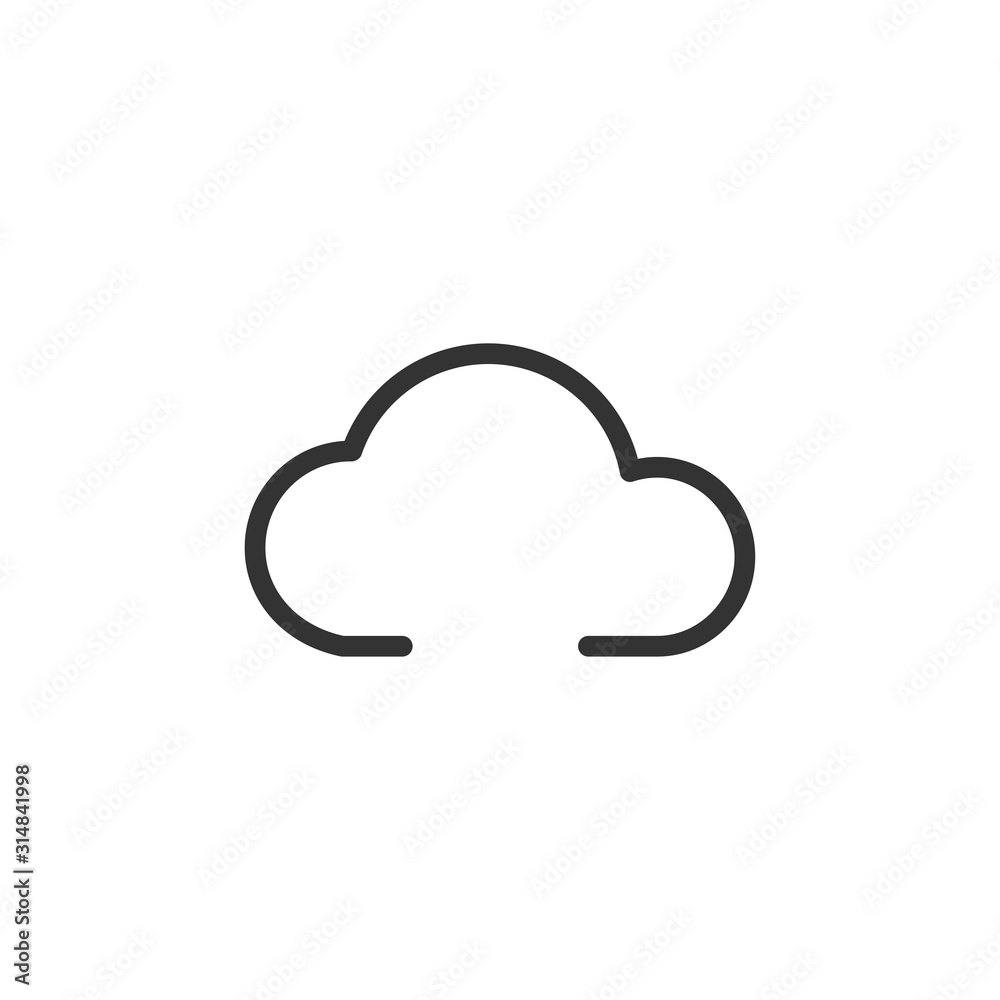 Cloud icon. Data server symbol. Logo design element