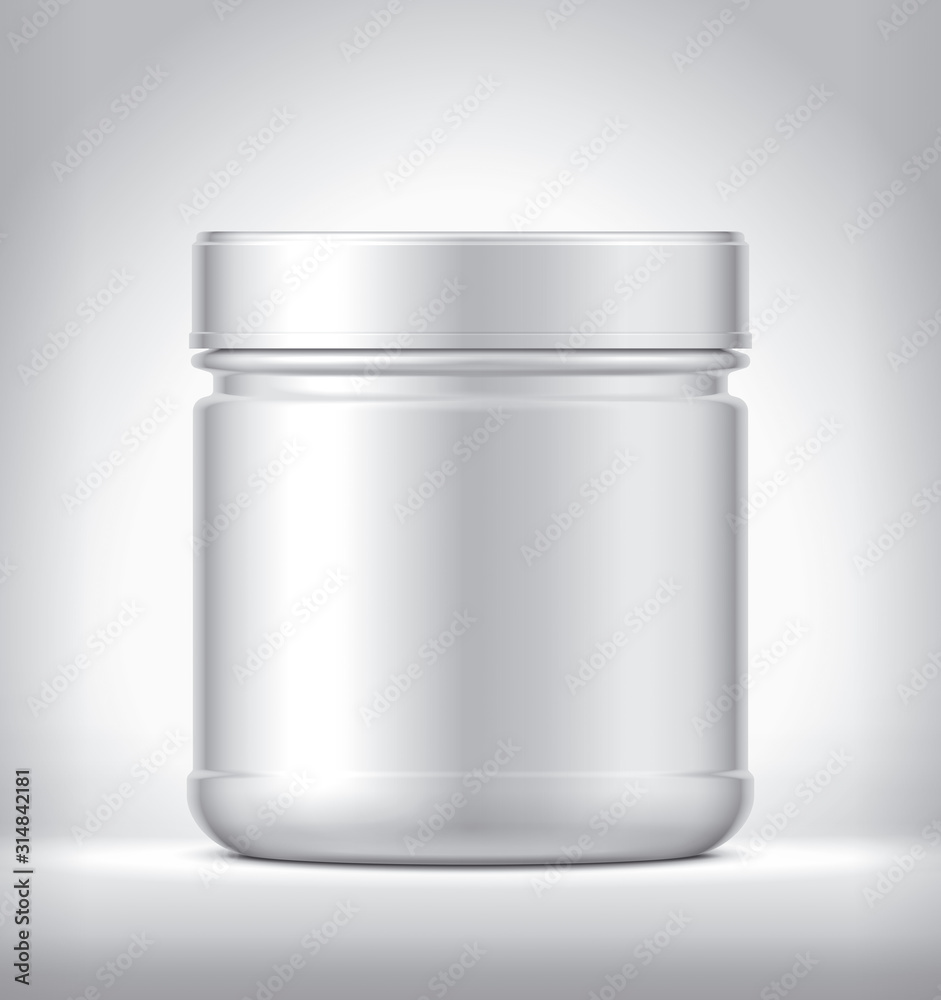 Plastic Jar on background. Matt surface version. Plastic Jar on background. Matt surface version.