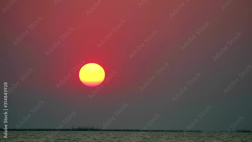 sunset passing back cloud and fishing boat pass back sunset passing back cloud and fishing boat pass back
