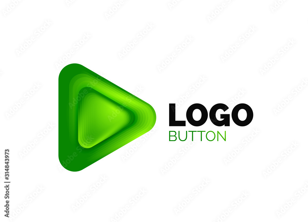 Play, arrow or download button icon, minimal design business logo template. 3d geometric bold in relief style with color blend steps effect. Vector Illustration For Wallpaper, Banner, Background, Card Play, arrow or download button icon, minimal design business logo template. 3d geometric bold in relief style with color blend steps effect. Vector Illustration For Wallpaper, Banner, Background, Card