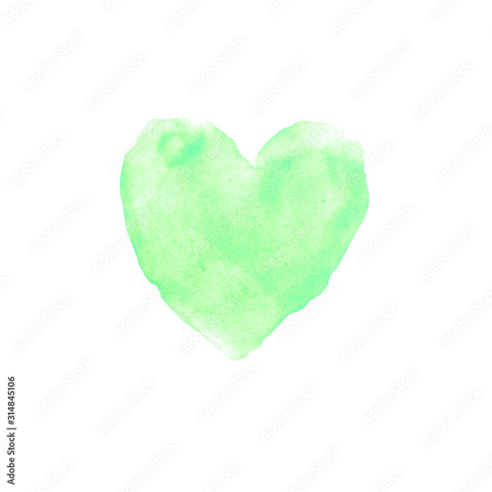 Hand drawn watercolor heart texture love. Valentine's day background