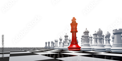 chess board game business strategy ideas concept 3d rendering chess board game figure white background