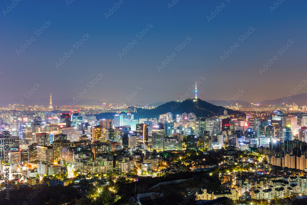 Seoul South Korea City Skyline with seoul tower. Seoul South Korea City Skyline with seoul tower.