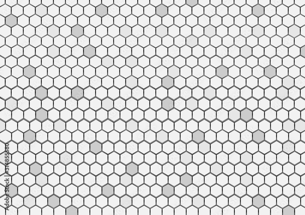 Abstract geometric hexagon black and white pattern background. Abstract geometric hexagon black and white pattern background.
