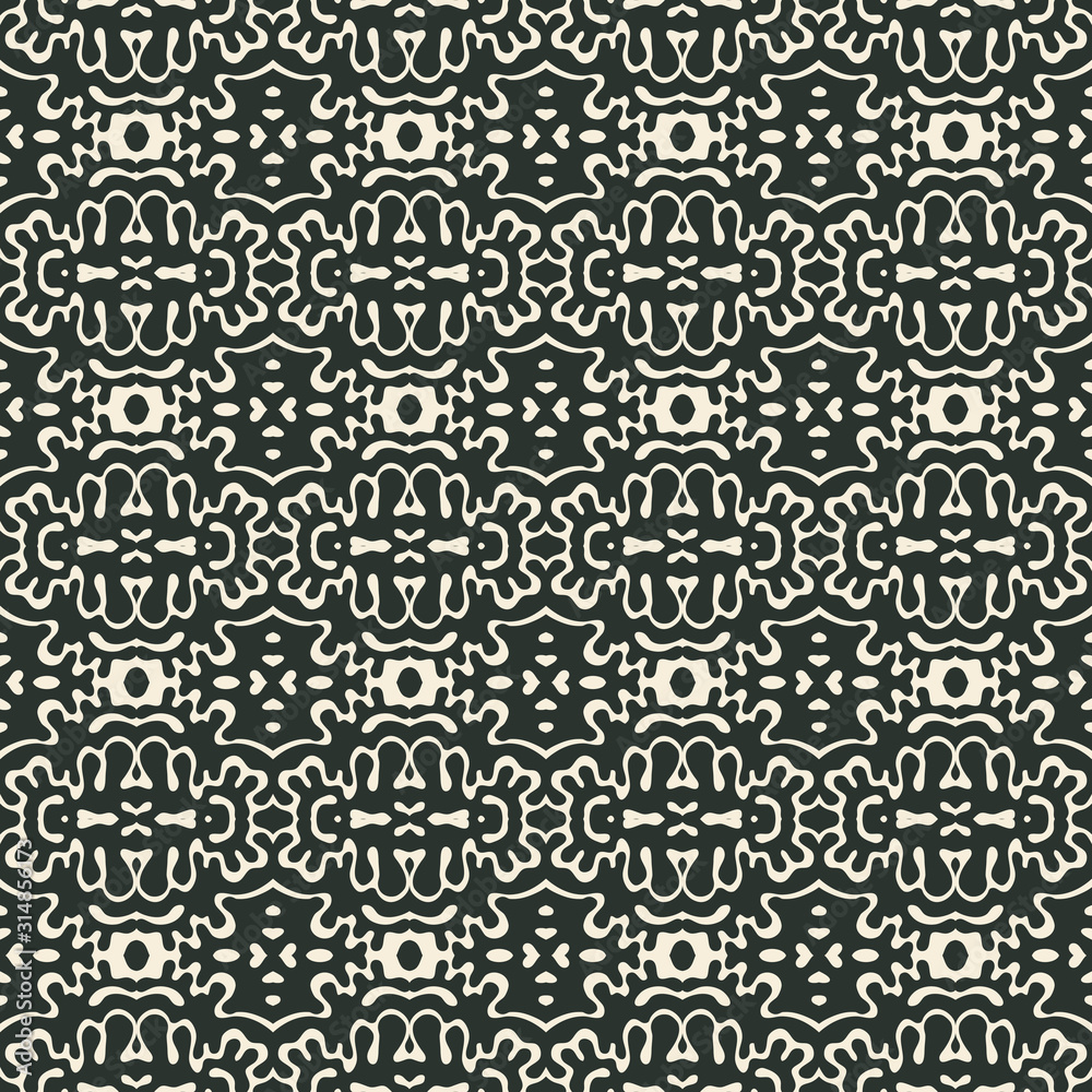 Seamless Pattern With Hand Drawn Abstract Design Elements. Vector Illustration