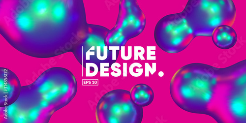 3D background with gradient geometric shapes. Eps10 vector.