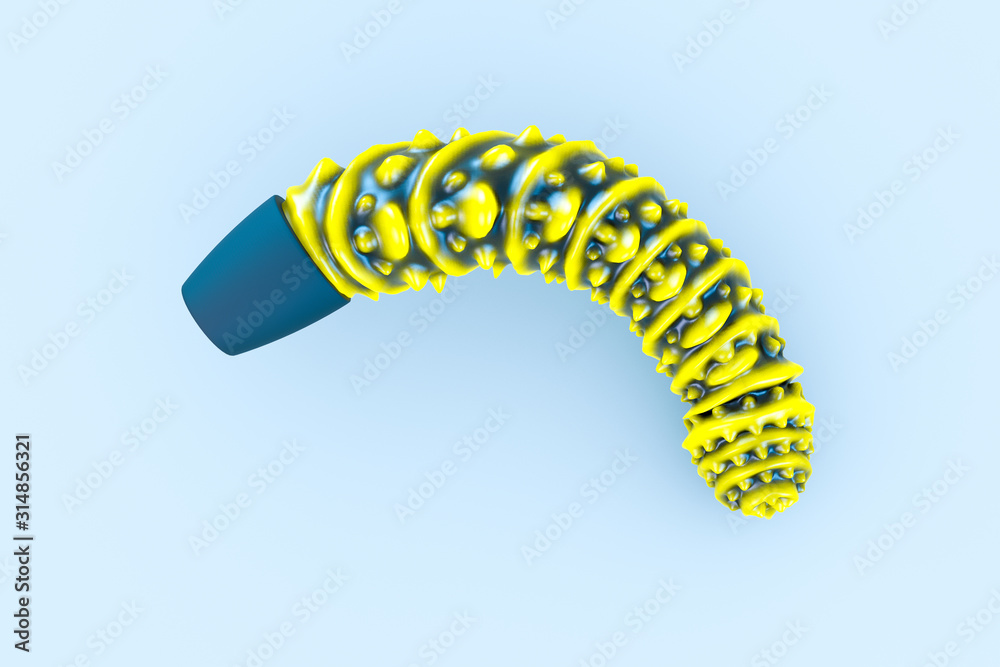 Fototapeta premium Silicon vibrator (dildo) on light background