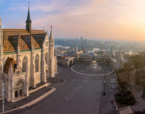 Canvas Print Europe Hungary Budapest Matthias chrurch Fishemrans bastion