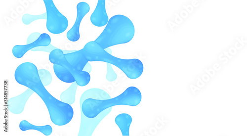 Micro probiotic microorganism, science background. Medicine and treatment. 