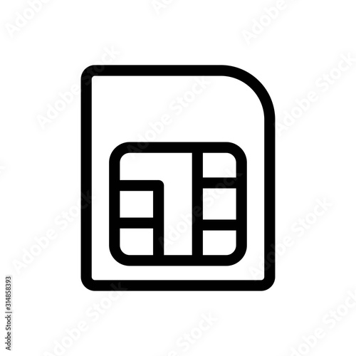 Simcard Icon - Vector Illustration .