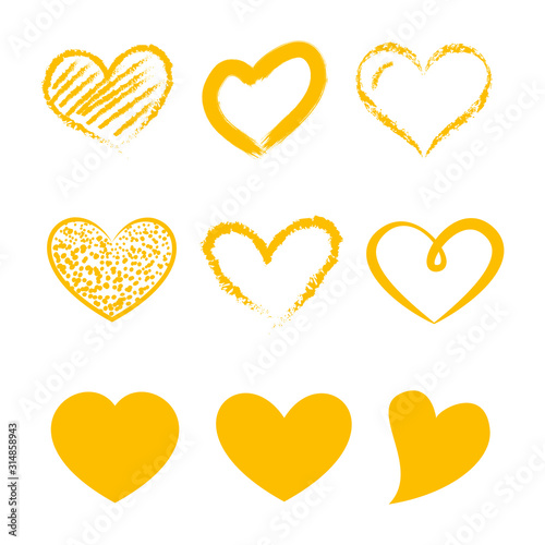Walentynki - zestaw złotych serc