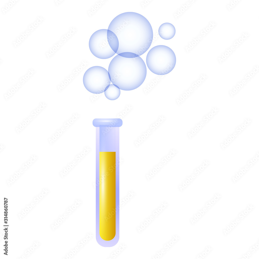 Test tube potion icon. Cartoon of test tube potion vector icon for web design isolated on white background