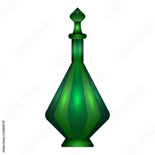 Elixir bottle icon. Cartoon of elixir bottle vector icon for web design isolated on white background