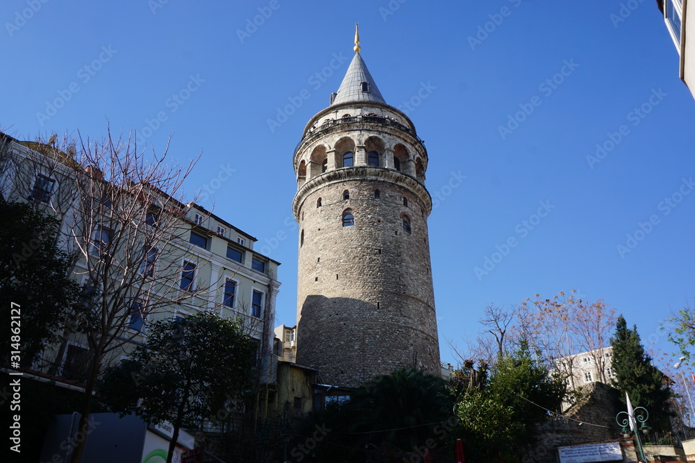 Galata Tower in Istanbul, Turkey