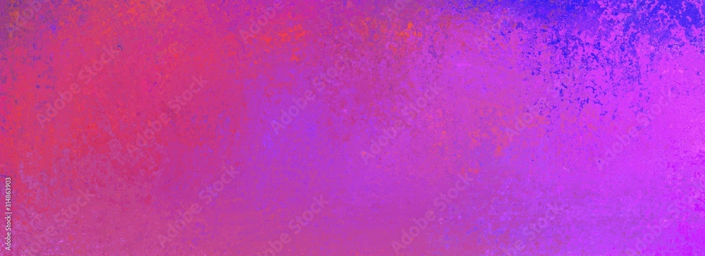 Obraz premium Ultraviolet pink and purple background texture in abstract grunge design with blue grunge border texture in colorful painted panoramic background design