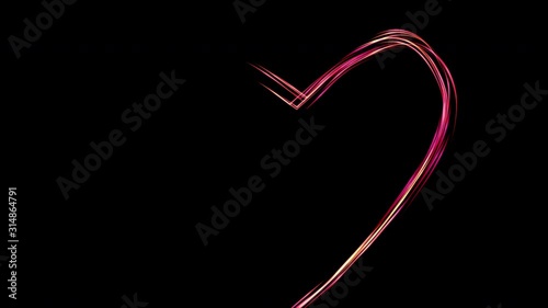 Heart icon symbol of love flat colorful line. Valentine and love concept.