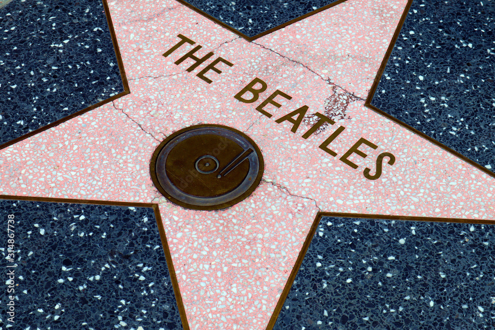 Stella Dei Beatles Hollywood Walk of Fame a Hollywood Boulevard Los Angeles  California Immagine Stock Editoriale - Immagine di posto, oliera: 187462729