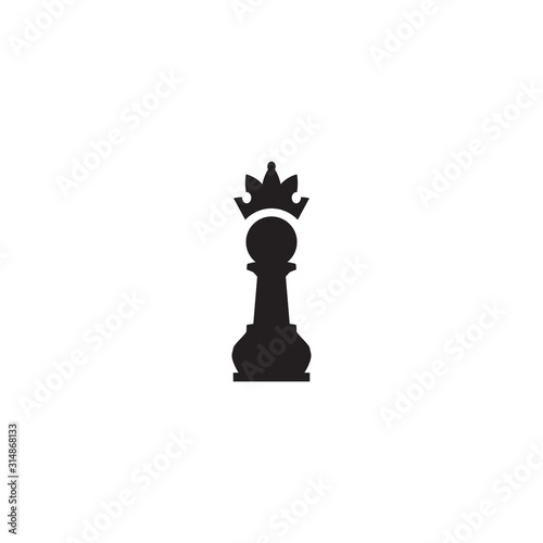 Chess logo design vector template