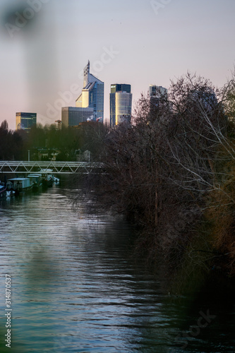 The business district in the early morning - Paris, France photo