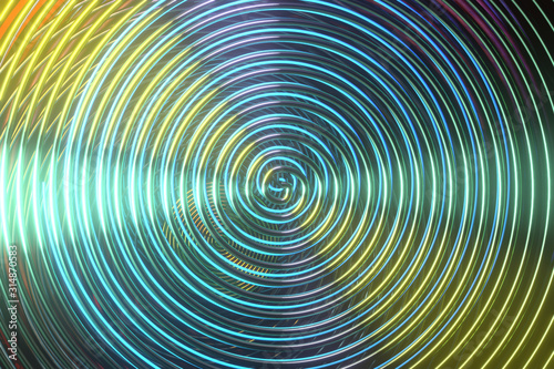 Abstract  twirl circle lines. Wallpaper for graphic design. 3D render.