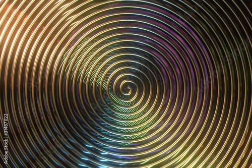 Background abstract, twirl circle lines for design, graphic resource. 3D render.