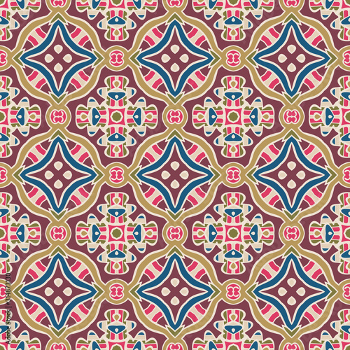 Creative color abstract geometric pattern, vector seamless, can be used for printing onto fabric, interior, design, textile © God Soul