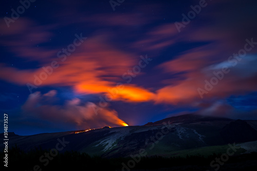 Eruption du volcan Piton de La Fournaise