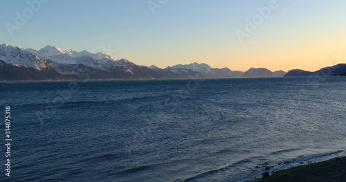 Winter views of Resurrection Bay, Alaska 