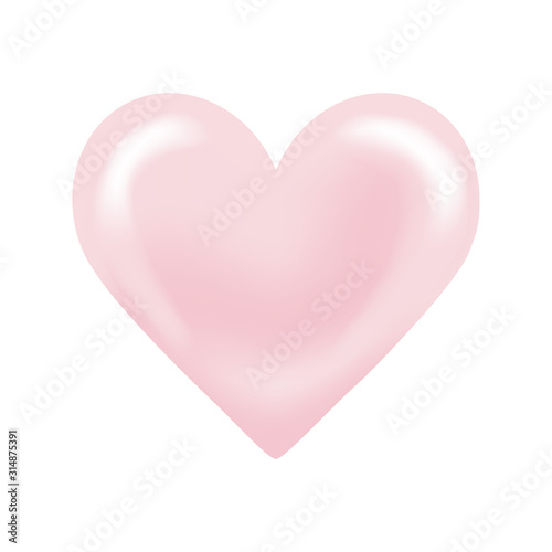 Shiny 3D pale pink Heart © sayuri_k