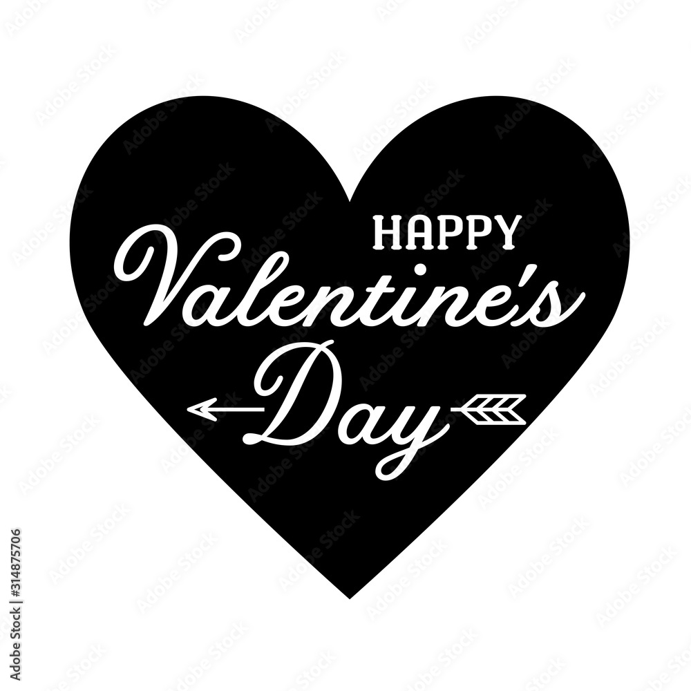 Happy Valentine 's Day greeting icon - Heart shape Happy Valentine 's Day greeting icon - Heart shape