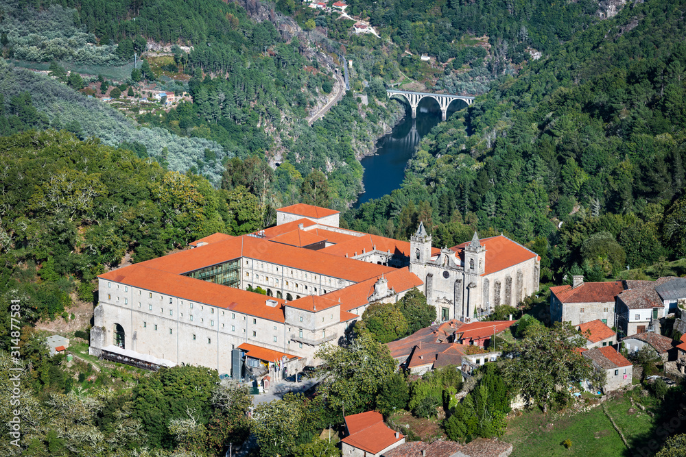 Santo Estevo de Ribas de Sil Monastery on a clear day
