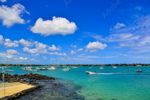 Beautiful seascape of Mauritius Island