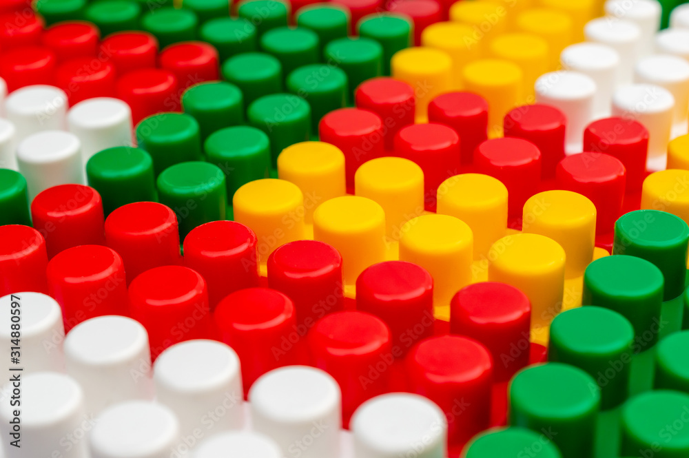 Abstract background of colorful toy blocks. Children's constructor. Abstract background of colorful toy blocks. Children's constructor.