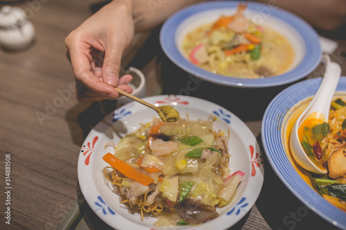 Wallpaper Mural Seafood sara udon japanese cuisine. Traditional Nagasaki fried noodle. Torontodigital.ca