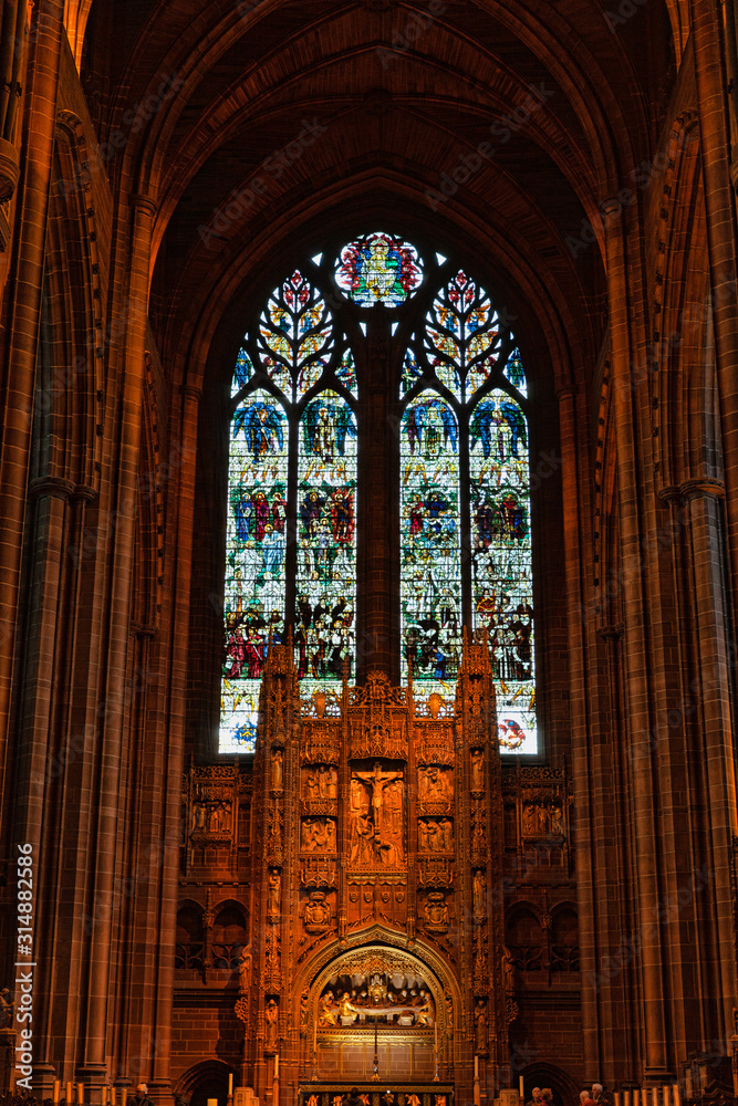 Obraz premium Interior of Cathedral Church of Christ in Liverpool