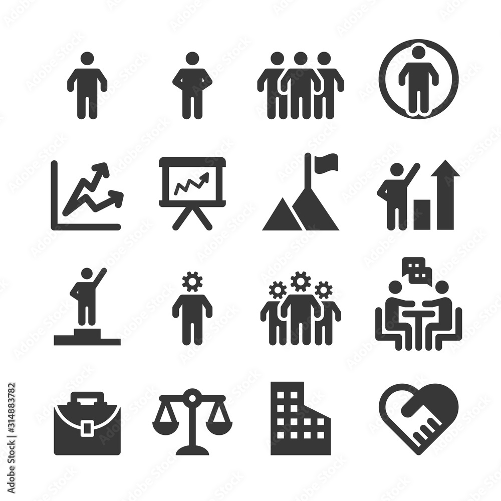 Business Icon People Work Group Team Vector Business Icon People Work Group Team Vector