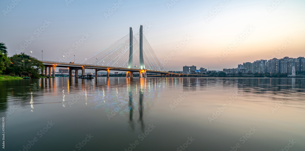 Night view of Huizhou City, China Night view of Huizhou City, China