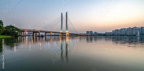 Night view of Huizhou City, China