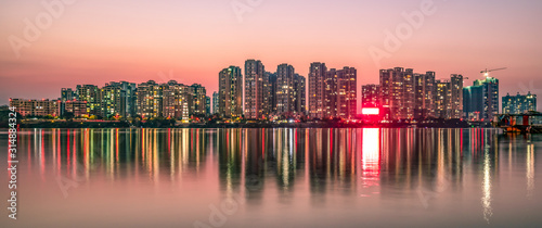 Night view of Huizhou City, China