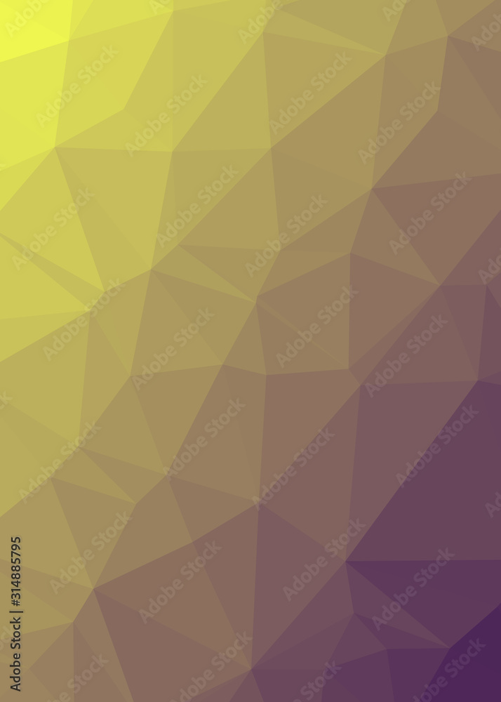 Fototapeta premium Abstract Low Polygon gradient Generative Art background illustration