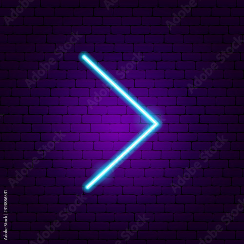 Line Arrow Neon Sign